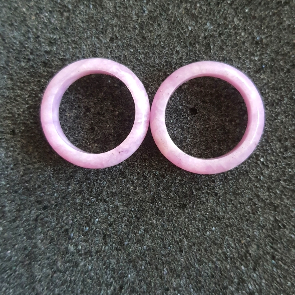 Rose Pink jade stone ring